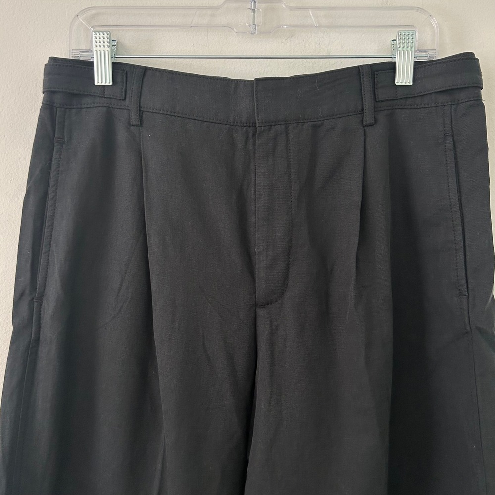 Madewell Women's High-Rise Barrel-Leg Pants Pleated True Black Size 8 New - Picture 3 of 11